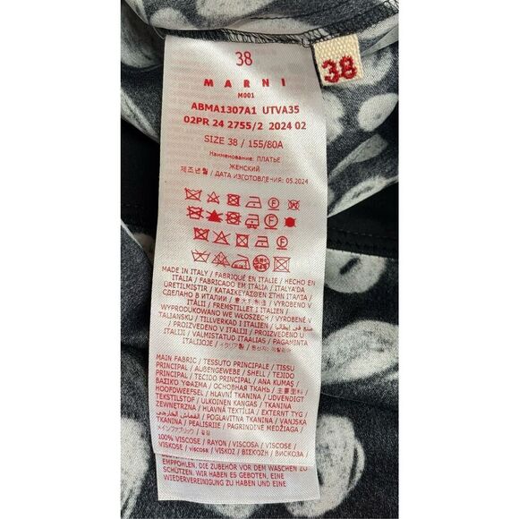 Marni blooming envers midi shirt dress in black & white NWT Size 38/ US 2 - Picture 11 of 12